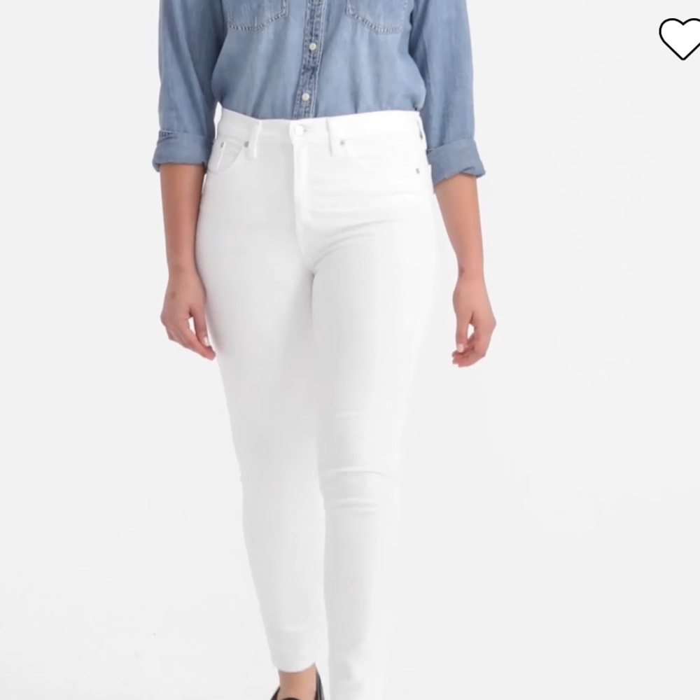 J Crew Stretch Jeans in Off White